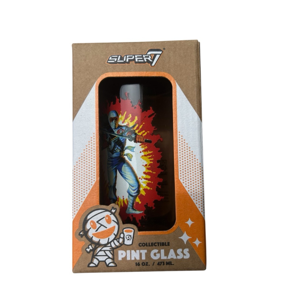 Snake Eyes Super7 Collectible Pint Glass 16 oz Multi-color